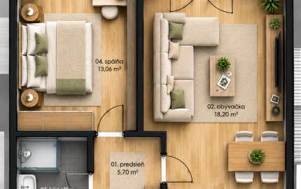 2-izbový byt v novostavbe | Terasa | Súkromná záhradka 40 m² | Klimatizácia | Rajka