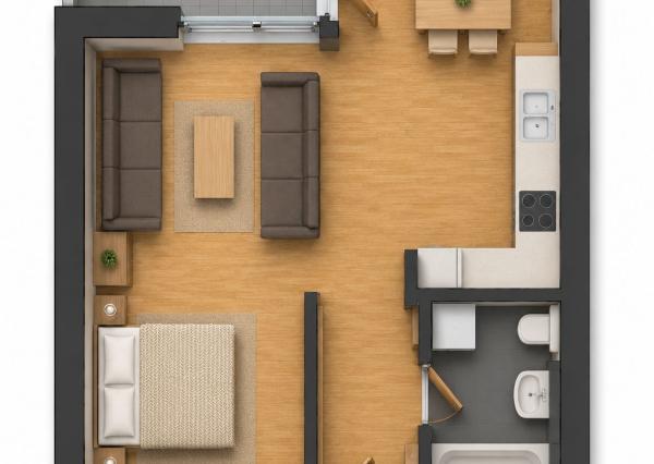 1-izbové byty s balkónom | Novostavba | od 99 900 € | Rajka