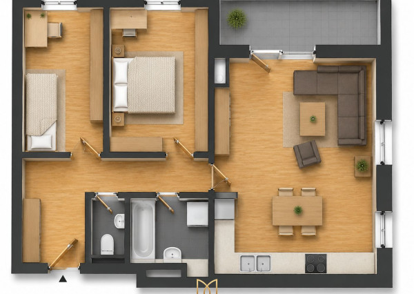 3-izbové byty s balkónom | Novostavba | od 169 300 € | Rajka