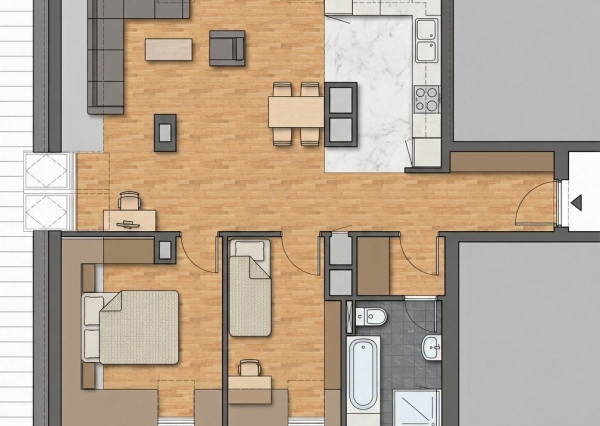 3-izbový podkrovný byt | 83,86 m² | Novostavba | 178 200 € | Rajka