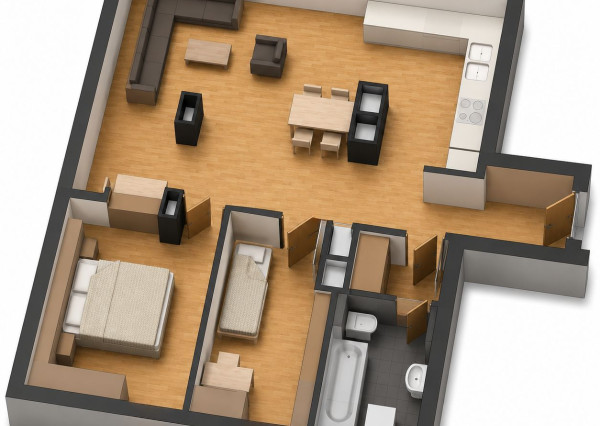 3-izbový podkrovný byt | 83,86 m² | Novostavba | 178 200 € | Rajka