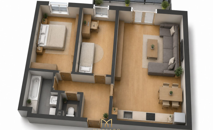 3-izbové byty s balkónom | Novostavba | od 169 300 € | Rajka - fotografia 2